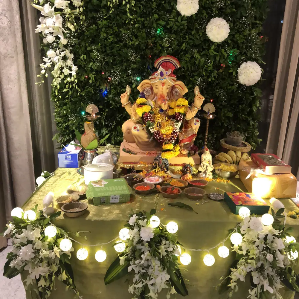 Ganpati Decoration Ideas: String Lights