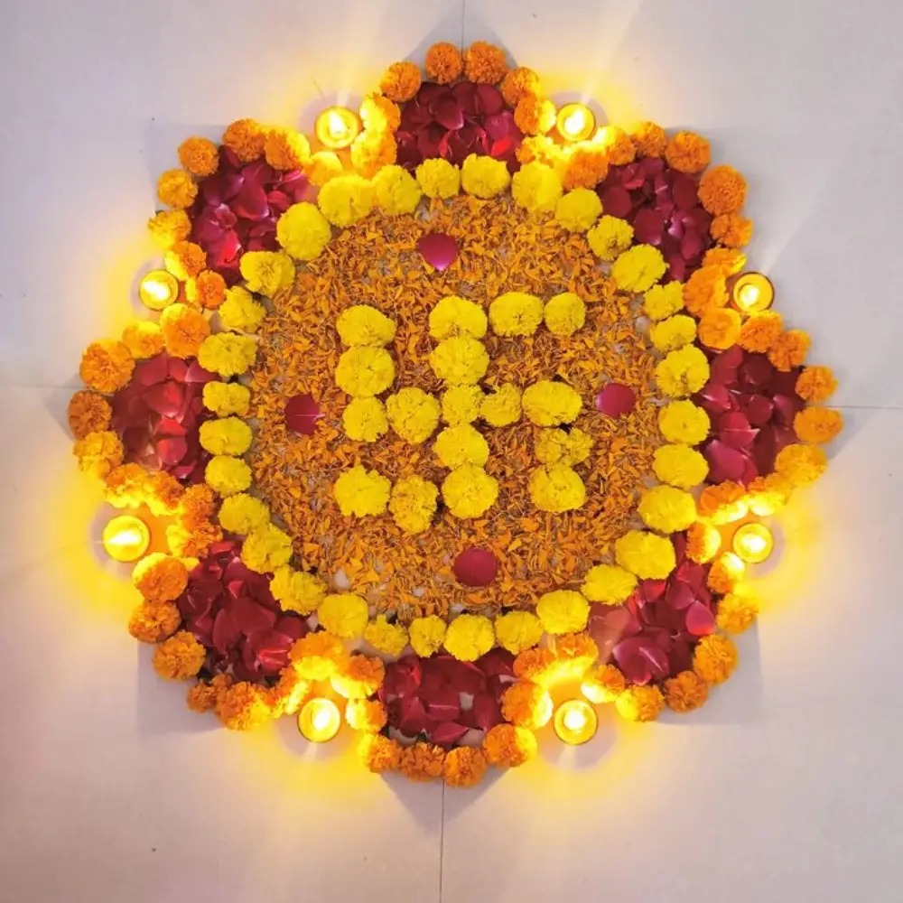 Ganpati Decoration Ideas: rangoli design