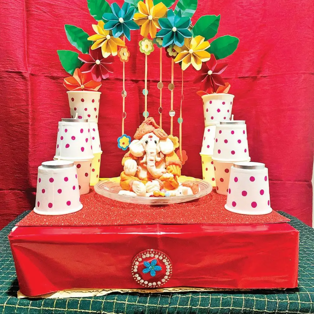 Ganpati Decoration Ideas: Using Recyclable Materials