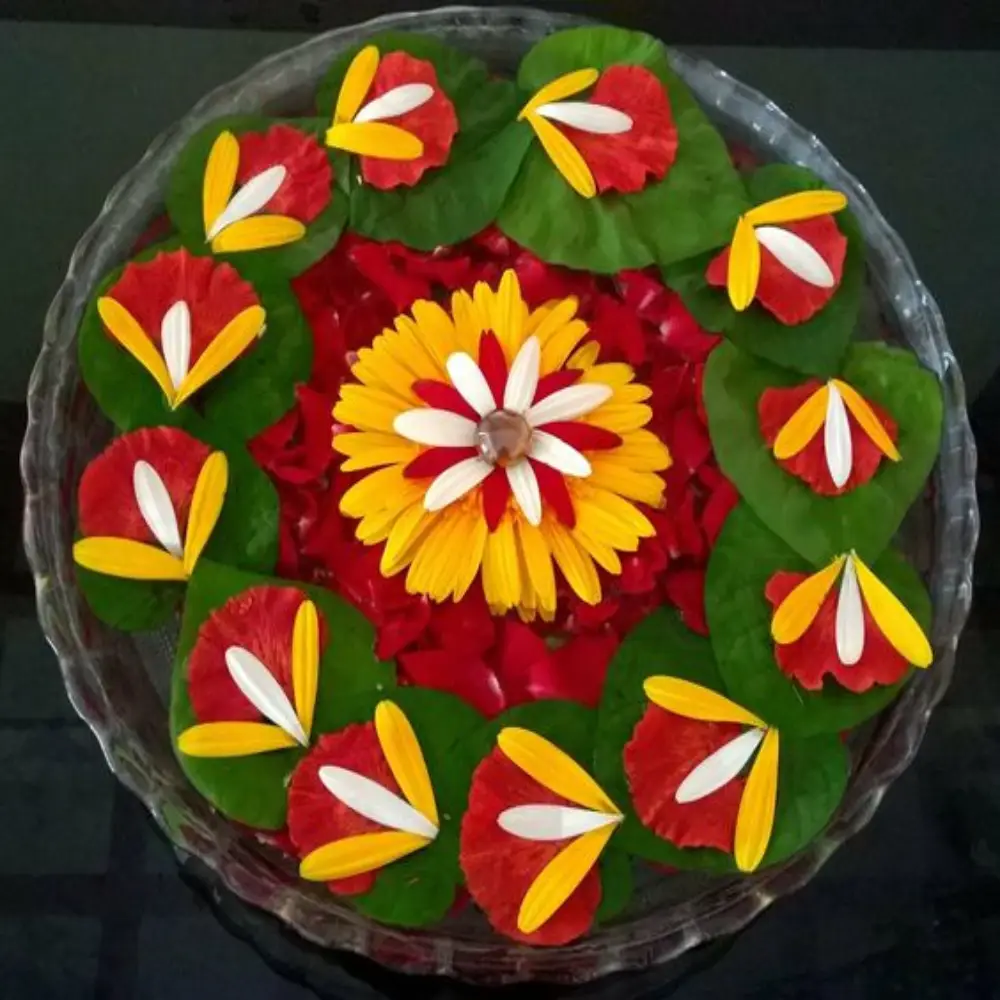 Dussehra Rangoli: Floating Dussehra Rangoli