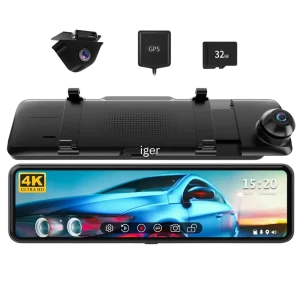 Best Dash Cam for Car in India:Red Tiger Mirror Dash Camera