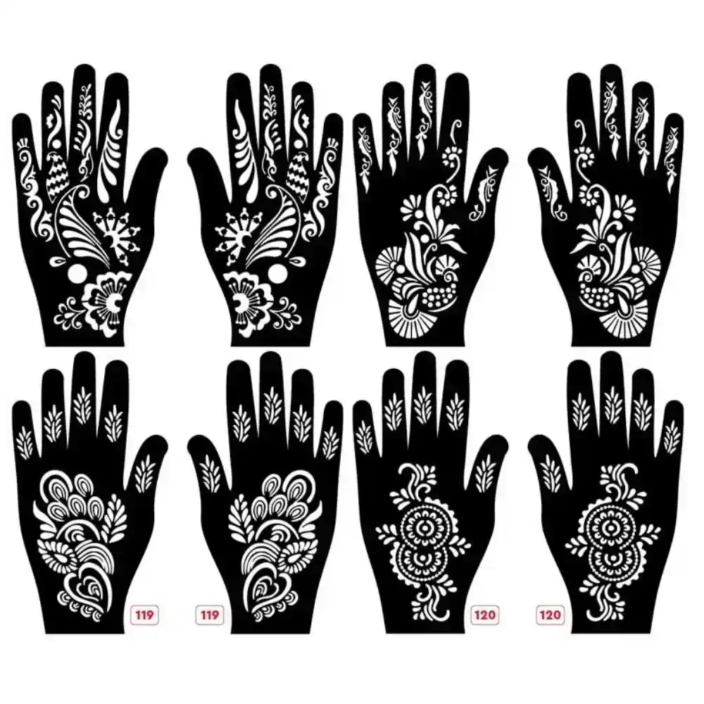 Simple Mehndi Design: Stencils