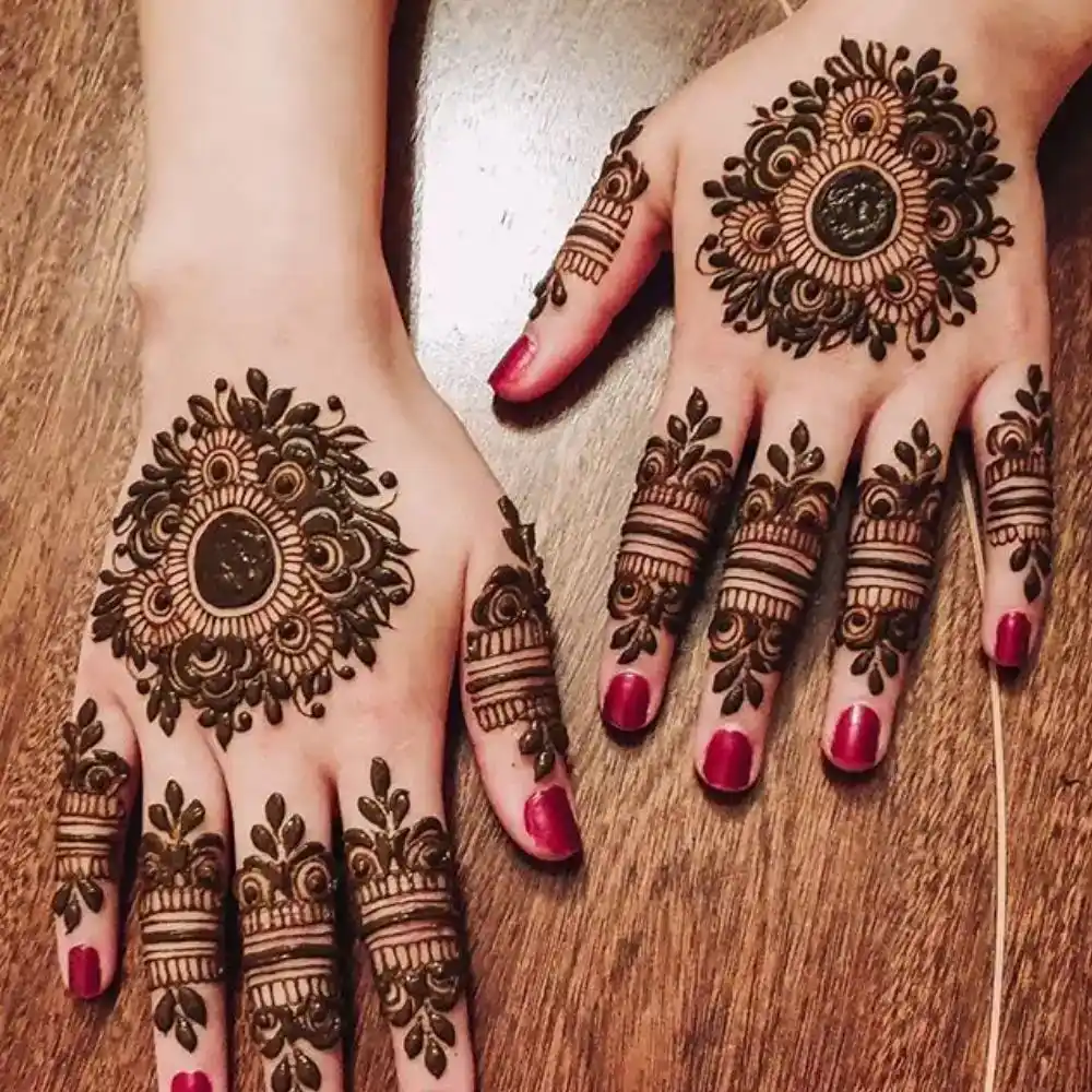 Simple Mehndi Design: Backhand mandala