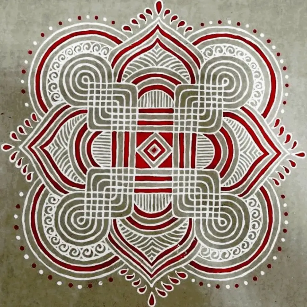 Rangoli Design for Diwali: Chowk purana