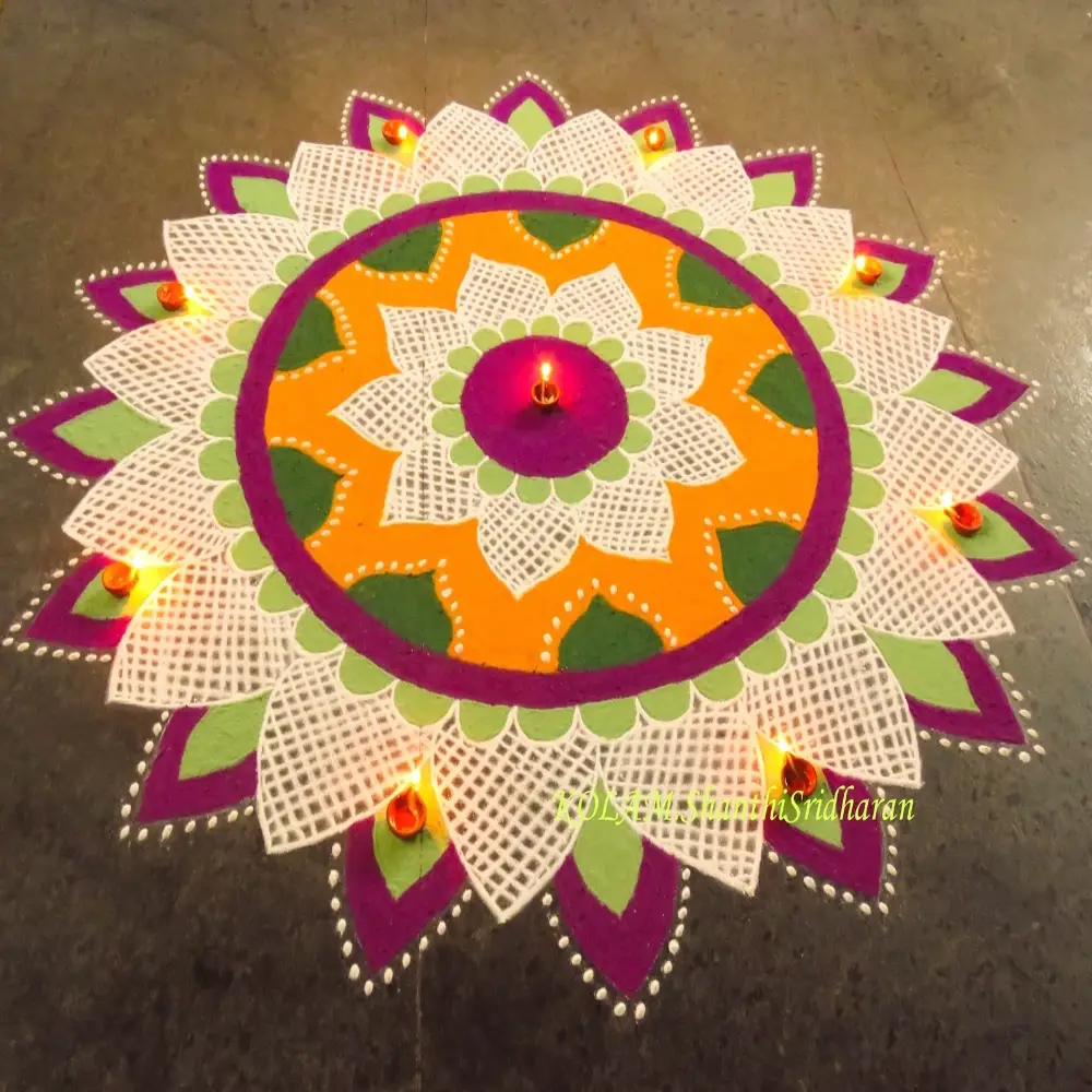 Rangoli Design for Diwali: Freehand Rangoli