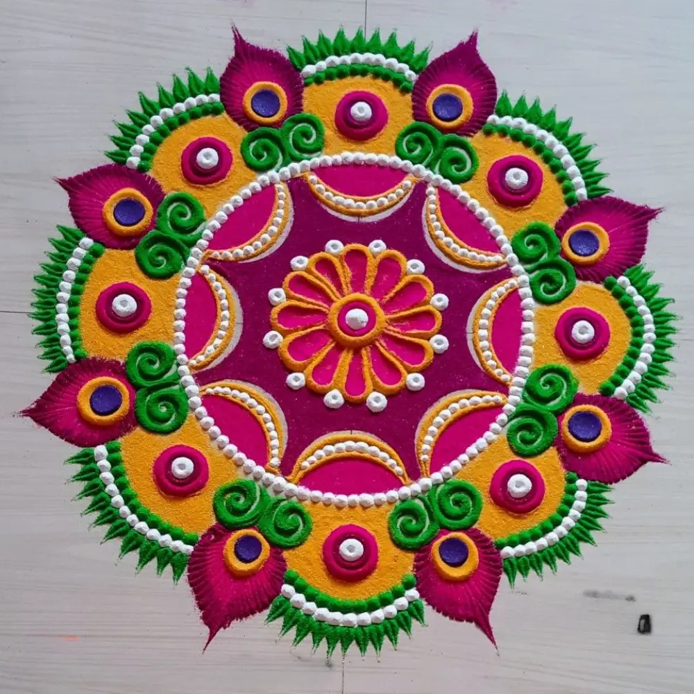 Rangoli Design for Diwali: Mandala Art