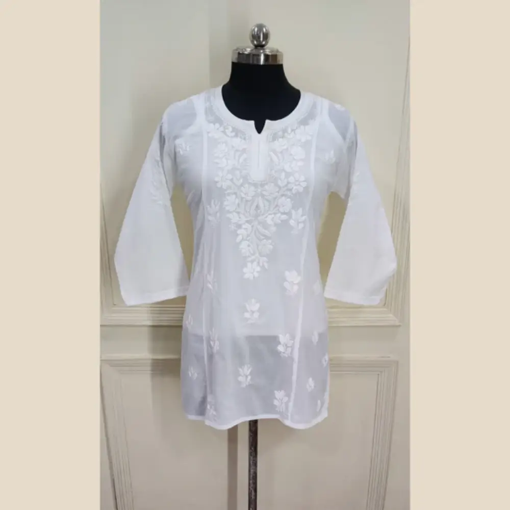 Chikankari Short Kurti: Chikankari Kurti for a Luxurious Feel