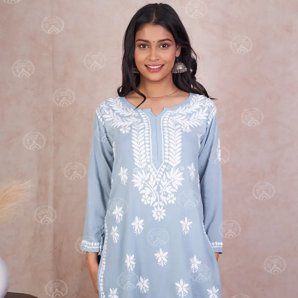 Chikankari Short Kurti: for Summer Days