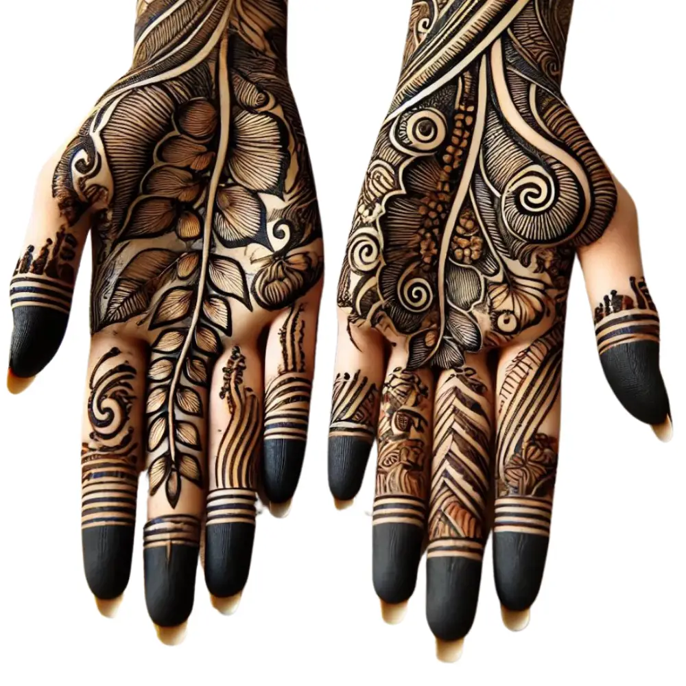 Full Hand Mehndi Design: Abstract Patterns