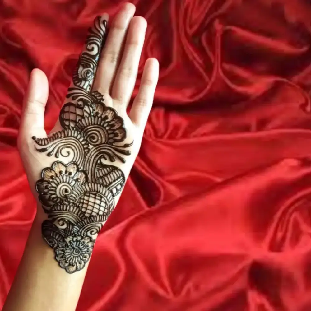 Full Hand Mehndi Design: Contemporary Full-Hand Mehndi Design