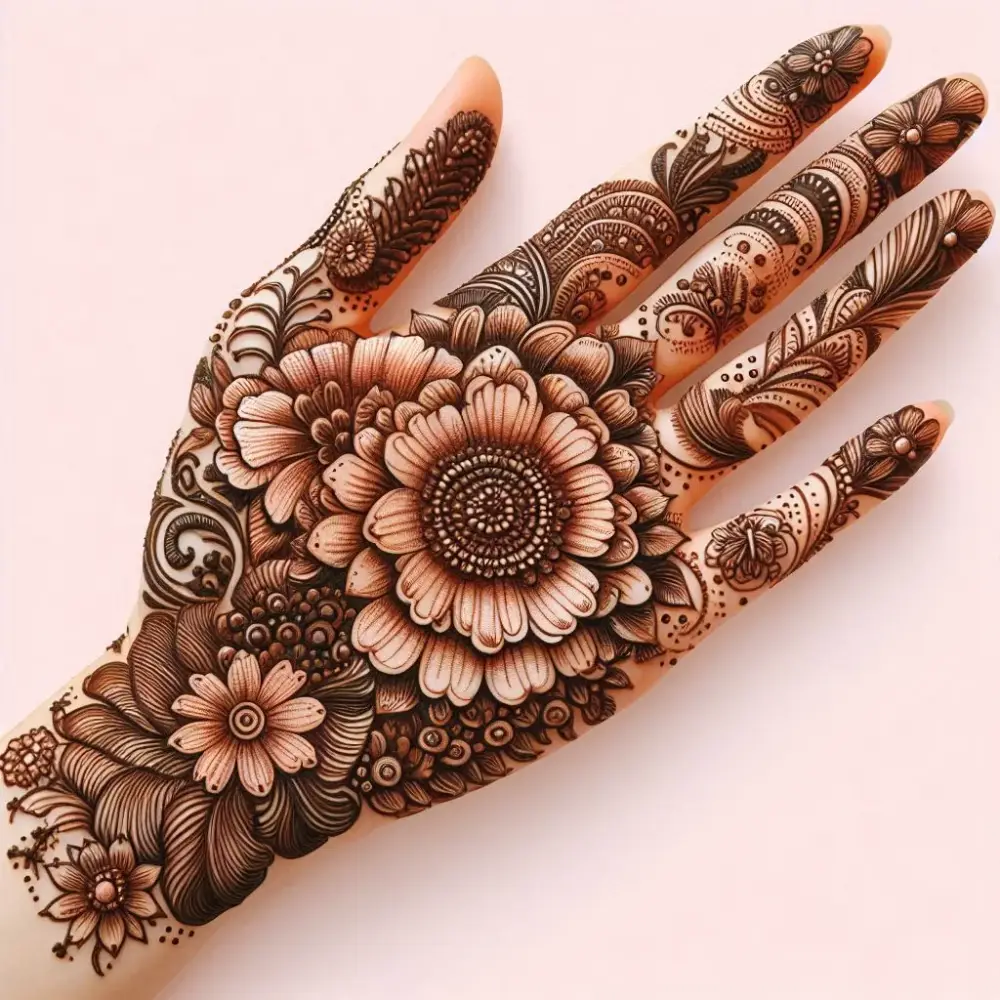 Full Hand Mehndi Design: Festive Full-Hand Mehndi Design