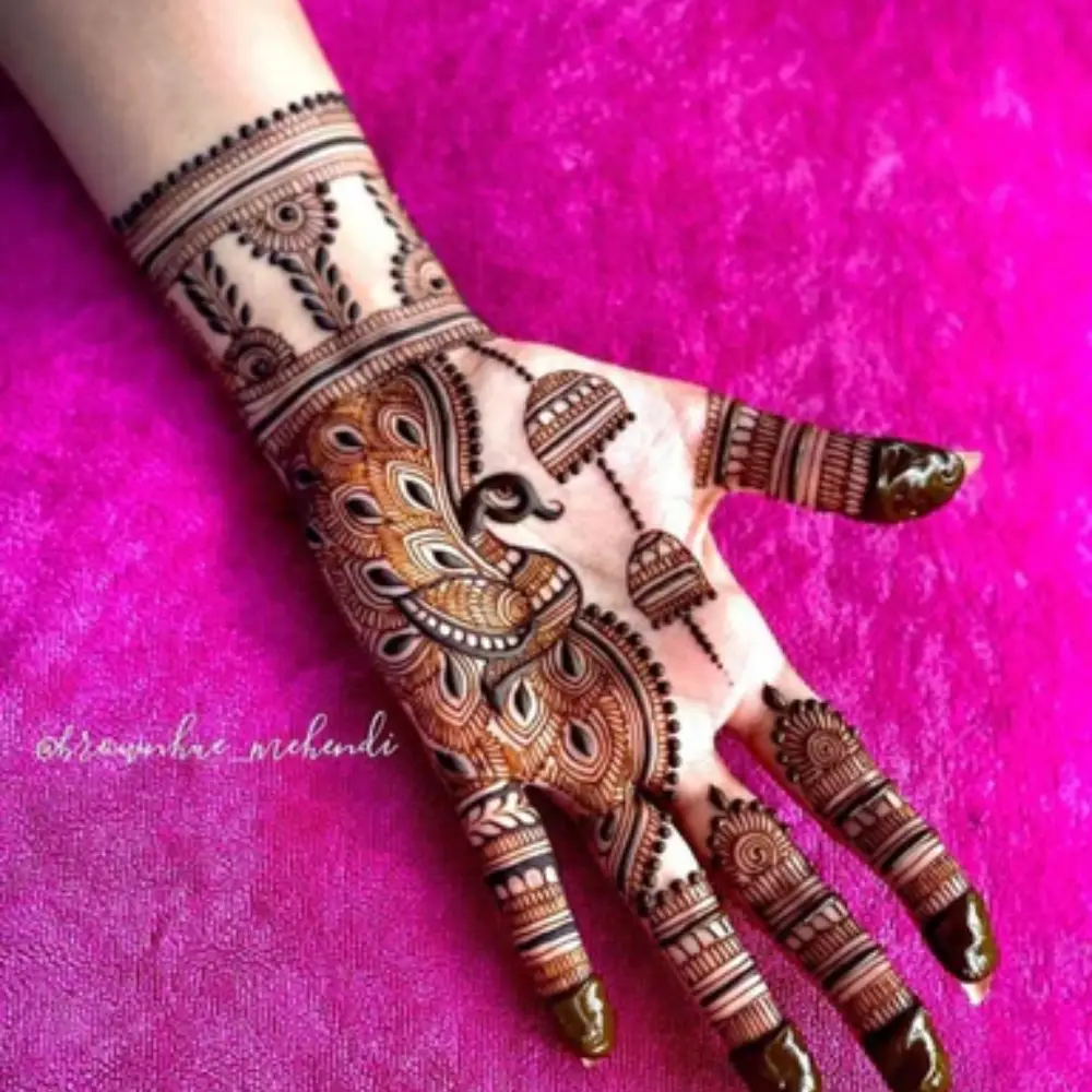 Full Hand Mehndi Design: Jewelry-Inspired Designs