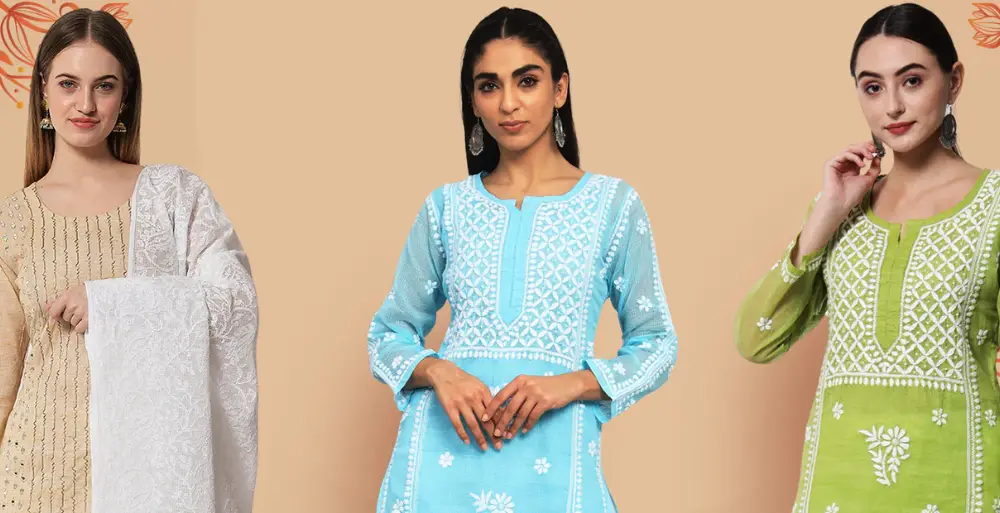 Chikankari Short Kurti: Colour Trends